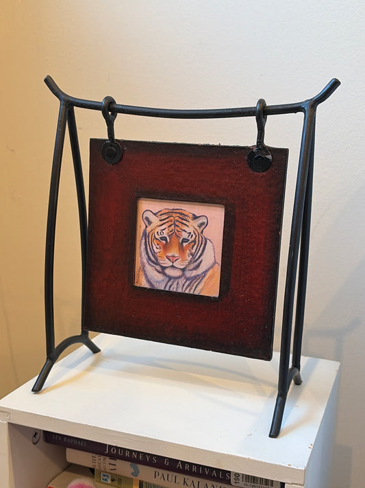 Tiger Face Print Framed
