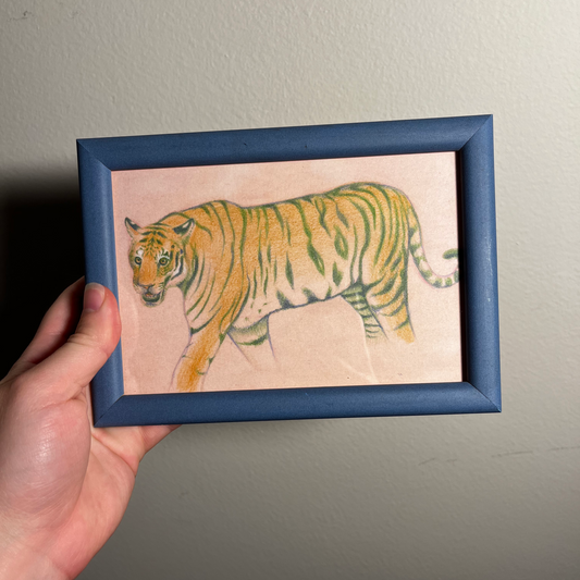 Framed Tiger Print (Blue)