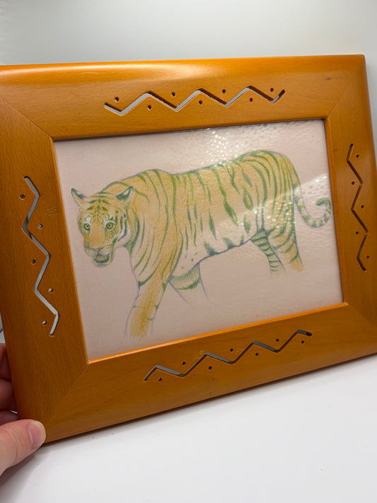 Tiger Print Framed
