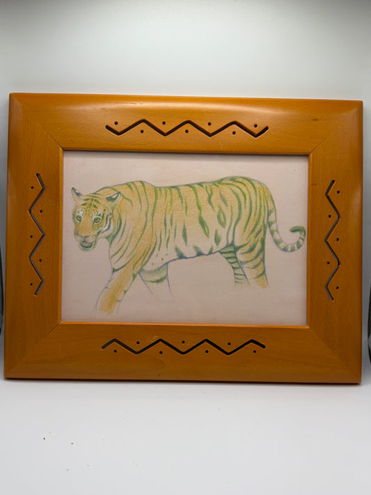 Tiger Print Framed